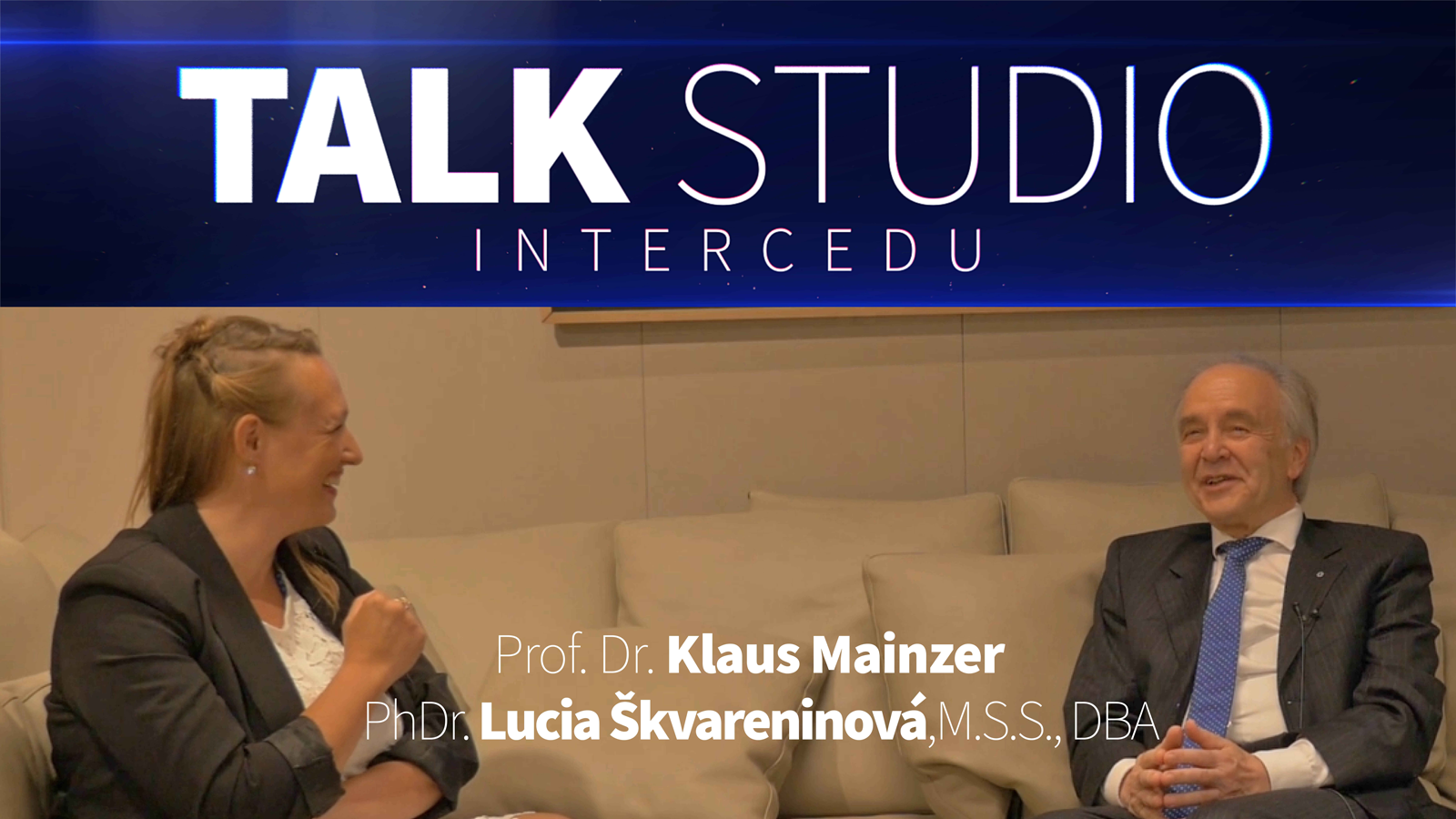 TALK STUDIO INTERCEDU: prof. Dr. Klaus Mainzer and PhDr. Lucia Škvareninová